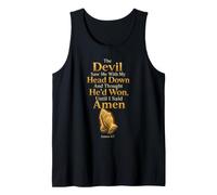 Christian The Devil Saw Me with My Head Down James 4:7 Tank Top