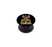 Christian The King Is Coming Faith Gift PopSockets Adhesive PopGrip