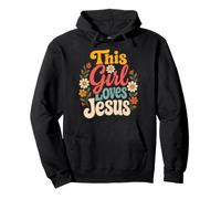 Christian This Girl Loves Jesus Faith Gift For Her Pullover Hoodie