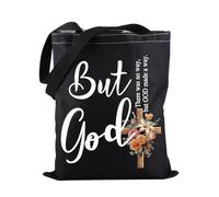 Christian Tote Bag But God There Was No Way But God Made A Way Tote Bag Religious Inspirational Gift (But God-tb)
