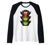 Christian Traffic Signal Stop Slow Go God’s Word Faith Raglan Baseball Tee