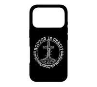 Christian Tree Roots Cross Colossians 2 7 Bible Verse Case for iPhone 17 Pro