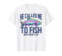 Christian Trout Fishing | He Called Me to Fish Matthew 4:19 T-Shirt