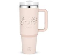 Christian Tumbler with Handle and Straw, 40 oz Christian Travel Mug with Inspirational Bible Verse, Inspirational Religious Faith Jesus God Gifts for Women, Stainless Steel Insulated Coffee Cup