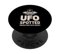 Christian UFO Spotted Unidentified Faith Object Cross PopSockets Adhesive PopGrip