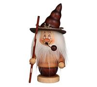 Christian Ulbricht German Incense Smoker Mini-Gnome with stick - 16,5cm / 6,5 inch - Authentic German Erzgebirge Smokers