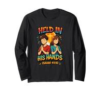 Christian Urban Faith Message - Held by His Hands Long Sleeve T-Shirt