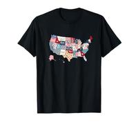 Christian USA Map Bible Verses Patriotic Faith States T-Shirt
