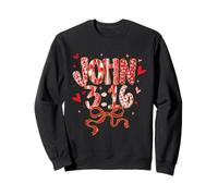 Christian Valentine Love Scripture Hearts Bow Design Sweatshirt