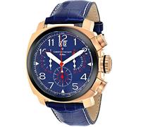 Christian Van Sant Men's Chronograph Swiss Quartz Watch with Leather-Synthetic Strap CV3AU5