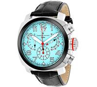 Christian Van Sant Men's Grand Python Stainless Steel Analog Quartz Leather Strap, Black, 21 Casual Watch (Model: CV3AU10)