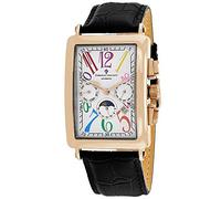 Christian Van Sant Men's Prodigy Stainless Steel Automatic Leather Strap, Black, 23 Casual Watch (Model: CV9145)