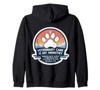 Christian Vet Veterinarian Veterinary Work Is My Ministry Zip Hoodie