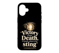 Christian Victory Over Death Bible Verse Gift Case for iPhone 16