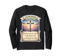 Christian Volunteer Volunteering is My Ministry Jesus Christ Long Sleeve T-Shirt