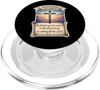 Christian Volunteer Volunteering Is My Ministry Jesus Christ PopSockets PopGrip for MagSafe