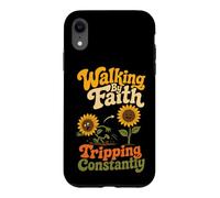 Christian Walking By Faith Tripping Constantly Gift Case for iPhone XR
