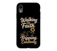 Christian Walking By Faith Tripping Constantly Gift Case for iPhone XR