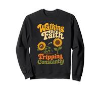Christian Walking By Faith Tripping Constantly Gift Sweatshirt