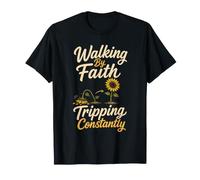 Christian Walking By Faith Tripping Constantly Gift T-Shirt