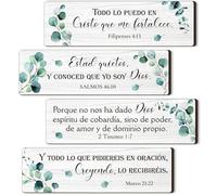 Christian Wall Art - Bible Verse Wall art with Rustic and Fresh Styles, Christian Decor for Home, Wooden Religious Sign, Vintage Wooden Plaque, Inspirational Religious Decor,God Baptism New Home Gift