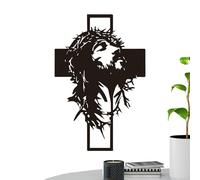 Christian Wall Art | Black Vertical Hangable Ornaments,Wooden Christian Decor - for Home Workplace Church Dorm Prayer Room Chapel