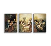 Christian Wall Art Last Supper Wall Decor - The Last Supper Painting Canvas Print Art, Jesus Last Supper Picture Art For Living Room Dinning Room Unframe-style-1 12x18inch(30x45cm)