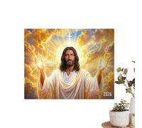 Christian Wall Calendar 2026 | Jesus Christian Schedule Planning Tool | Divine Revelation Calendar - for Home Studio Church Sunday School Classroom Devout Families Believers Chaplains