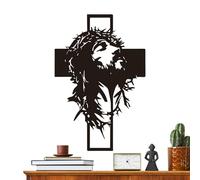 Christian Wall Decor | Black Vertical Hangable Sculpture,Wooden Religious Room Decor - for Home Workplace Church Dorm Prayer Room Chapel