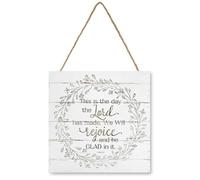 Christian Wall Decor,Christian Decor,Bible Verse Decor Psalm 11824 This Is The Day That The Lord Has Made Wood Sign Hanging Plaque For Home Office Church Wall Decor Sign Wood Plaque 13X13Inch