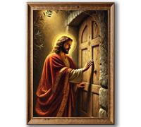 Christian Wall Decor Jesus Knocking On Door Poster Religious Wall Decor Christian Wall Art Divine Light Modern Religious Posters Prints for Living Room Bedroom Church Decoration Unframed 16 x 24 in