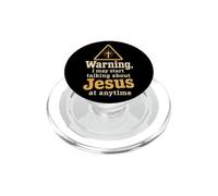 Christian Warning I May Start Talking About Jesus Gift PopSockets PopGrip for MagSafe