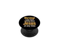 Christian Warning I May Talk About Jesus Faith Gift PopSockets Adhesive PopGrip