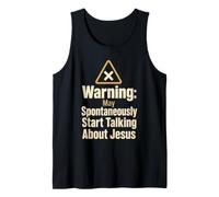 Christian Warning May Spontaneously Talk About Jesus Gift Tank Top