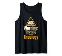 Christian Warning May Talk Theology Faith Gift Tank Top