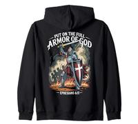 Christian Warrior Armor of God Bible Quote Ephesians 6:11 Zip Hoodie