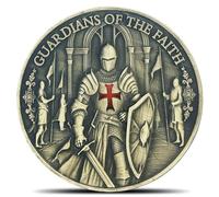 Christian Warrior Coins Knights Templar Challenge Coin - Guardians of The Faith Religious Coin