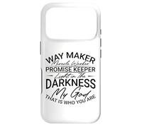 Christian Way Maker Miracle Worker Light in the Darkness Case for iPhone 17 Pro