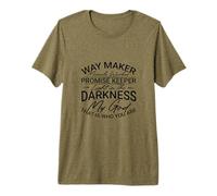 Christian Way Maker Miracle Worker Light in the Darkness Premium T-Shirt