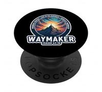 Christian Waymaker Promise Keeper Miracle Worker Bible Verse PopSockets Adhesive PopGrip