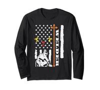 Christian Welder US Flag Cross Welding Patriot Men Women Kid Long Sleeve T-Shirt