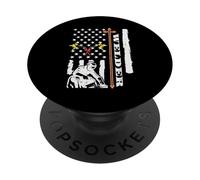 Christian Welder US Flag Cross Welding Patriot Men Women Kid PopSockets Adhesive PopGrip