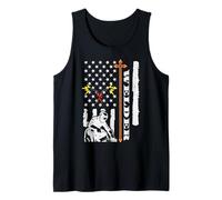 Christian Welder US Flag Cross Welding Patriot Men Women Kid Tank Top