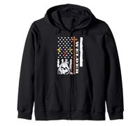 Christian Welder US Flag Cross Welding Patriot Men Women Kid Zip Hoodie