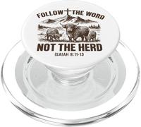 Christian Western Highland Cattle, Follow the Word Not Herd PopSockets PopGrip for MagSafe