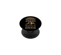 Christian When God's Warriors Go Down On Knees Gift PopSockets Adhesive PopGrip