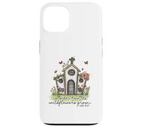 Christian Wildflowers Grow Church Luke 12:27 Scripture Case for iPhone 13