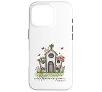 Christian Wildflowers Grow Church Luke 12:27 Scripture Case for iPhone 16 Pro