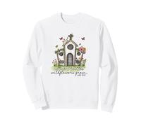 Christian Wildflowers Grow Church Luke 12:27 Scripture Sweatshirt