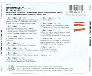 CHRISTIAN WOLFF: 10 EXERCISES NEW CD